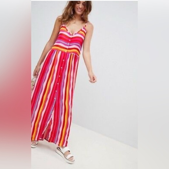 Vero Moda Maxi Dress Stripe - Picture 1 of 5